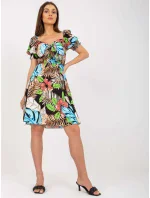 Šaty DHJ SK 15836.51 čierna a modrá