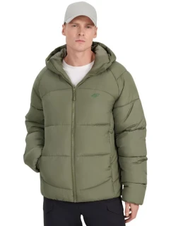 Pánska páperová bunda 4F M0708 khaki 4FRAW25TDJAM0708 43S pánska