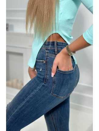 Blúzka s buffovými rukávmi mätová