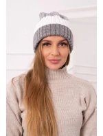 Fleecová čiapka Bojana K265 sivá+biela