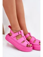 Sandały Damskie Na Platformie Fuksja Nitavelia