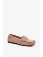 Dámske mokasíny z ekologického semišu, svetlo béžové Rerteria