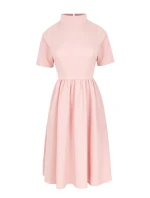 Dámske šaty K028 púder ružová - Makover Dámske šaty K028 púder ružová - Makover