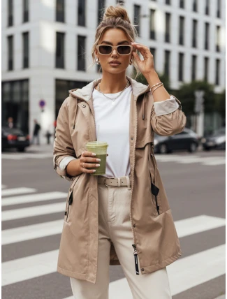 Dámska prechodná bunda parka MEROY béžová FashionStreet TY4288