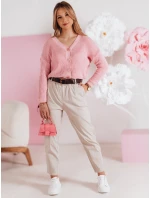 Dámske ležérne nohavice s opaskom SOFELIA moka FashionStreet UY2505 Dámske ležérne nohavice s opaskom SOFELIA moka FashionStreet UY2505