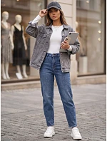 Dámske džínsy Mom Fit s vysokým pásom, modré, FashionStreet UY3104 Dámske džínsy Mom Fit s vysokým pásom, modré, FashionStreet UY3104