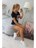 Blúzka s potlačou Perfektná čierna Blúzka s potlačou Perfektná čierna