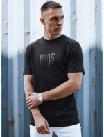 Pánske tričko s potlačou čierne FashionStreet RX5504