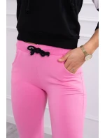 Farebná pruhovaná súprava svetloružová+ecru Farebná pruhovaná súprava svetloružová+ecru