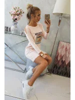 Šaty s potlačou Dream powder pink