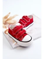 Dziecięce Trampki Na Rzepy Czerwone Bernie