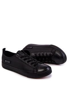 Pánske nízke kožené tenisky Big Star KK174009 Black
