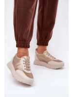 Buty Sportowe Damskie Na Platformie Vinceza 58510 Złote