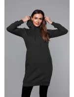 Dlhá čierna tepláková mikina (YS10005-3)