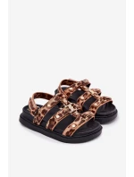 Dziewczęce Sandałki Ze Złotym Detalem Panterka Lunessa