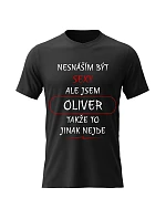 Pánske bavlnené tričko s potlačou - I HATE BEING SEXY BUT I AM OLIVER - čierne Pánske bavlnené tričko s potlačou - I HATE BEING SEXY BUT I AM OLIVER - čierne