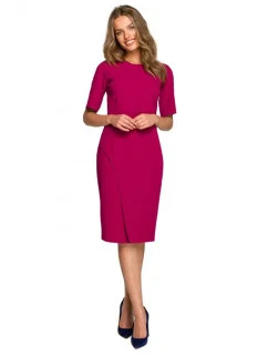 Dámske šaty s dvojitým predným dielom S317 slivka - Stylove