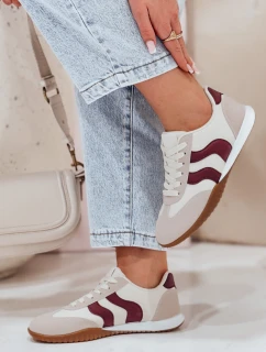 FashionStreet dámske béžovo-vínové tenisky ZY0779