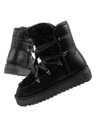 D.Franklin dámske snehové topánky zimné módne kožušinové zateplené čierne vysoké dámske