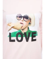 Šaty s potlačou lásky v púdrovo ružovej farbe Šaty s potlačou lásky v púdrovo ružovej farbe