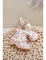 Detské zateplené členkové topánky so zipsom Unicorns Beige Tiptop Detské zateplené členkové topánky so zipsom Unicorns Beige Tiptop