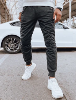 Pánske tmavosivé tepláky FashionStreet UX4123