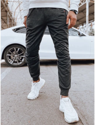 Pánske tmavosivé tepláky FashionStreet UX4123 Pánske tmavosivé tepláky FashionStreet UX4123