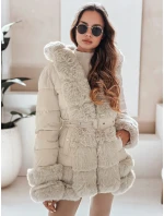 CITYGLANCE dámska zimná bunda s kožušinou svetlo béžová FashionStreet TY5047 CITYGLANCE dámska zimná bunda s kožušinou svetlo béžová FashionStreet TY5047