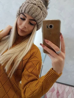 Čiapka K165 tmavo béžová