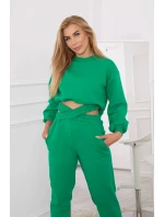 Zateplený set s krátkou mikinou zelený Zateplený set s krátkou mikinou zelený