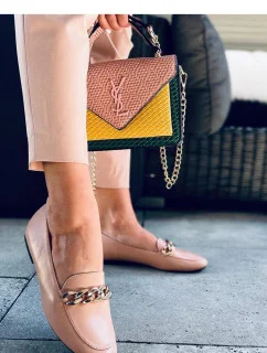 Dámske topánky / Mokasíny Béžovo-telová - QueenTina