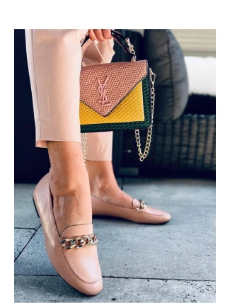 Dámske topánky / Mokasíny Béžovo-telová - QueenTina Dámske topánky / Mokasíny Béžovo-telová - QueenTina