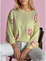 SWEET HEART dámsky sveter lemon FashionStreet MY1926
