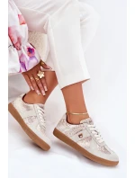 Sneakersy Damskie Daniel Lopez Just Dare SS2D4032 Zwierzęcy Wzór Beżowe