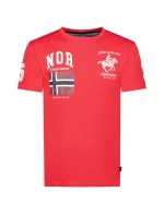Pánske tričko SY1305H/GN Červený vzor - Geografické Nórsko