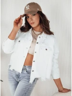Dámska nadrozmerná džínsová bunda MOLI biela FashionStreet TY4131 Dámska nadrozmerná džínsová bunda MOLI biela FashionStreet TY4131
