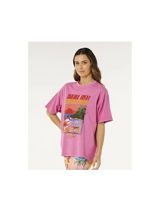 Dámske tričko RIP CURL Hayley O Heritage Tee, ružové