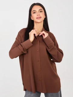 Košeľa LK KS 510197.12P hnedá