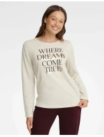 Dámske pyžamo Gracy 40930-08X Béžová a bordová - Henderson Ladies Dámske pyžamo Gracy 40930-08X Béžová a bordová - Henderson Ladies