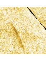 Žltá melanžová plyšová dámska mikina (HH009-26)