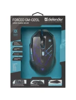 DEFENDER DRÔTOVÁ MYŠ FORCED GM-020L 800/1800/2400/3200 DPI 6P + PODLOŽKA POD MYŠ + HRA 52020 DEFENDER DRÔTOVÁ MYŠ FORCED GM-020L 800/1800/2400/3200 DPI 6P + PODLOŽKA POD MYŠ + HRA 52020