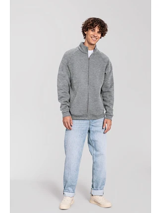 Fruit of the Loom Iconic Premium Sweat Jacket Mikina z hrubej bavlny 16.2290 light graphite Fruit of the Loom Iconic Premium Sweat Jacket Mikina z hrubej bavlny 16.2290 light graphite