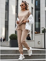 Dámska tepláková súprava CADAVAL beige FashionStreet AY1009