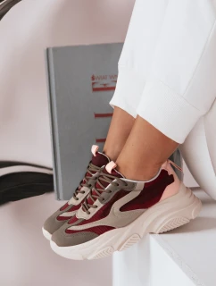 Dámske tenisky na platforme VISTALA burgundy FashionStreet ZY0592