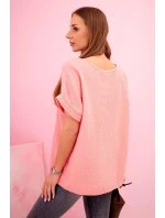 : mušelínová blúzka s marhuľovým náhrdelníkom