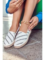 Damskie Modne Logowane Espadryle Big Star JJ274959 Białe