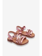 Dziecięce Sandały Z Paseczkami Różowe Isla