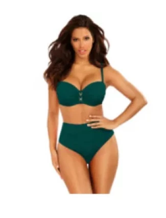 Dámske dvojdielne plavky New Trends 20 - S730D8 -7 tmavo zelená - Self Dámske dvojdielne plavky New Trends 20 - S730D8 -7 tmavo zelená - Self