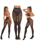 Dámske sexy pančuchy "Hearts" SH6718 čierne - In-StyleFashion