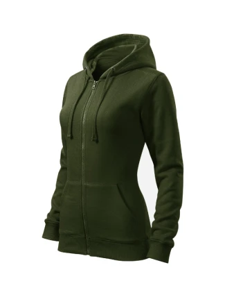 Trendy Zip mikina dámska vojenská